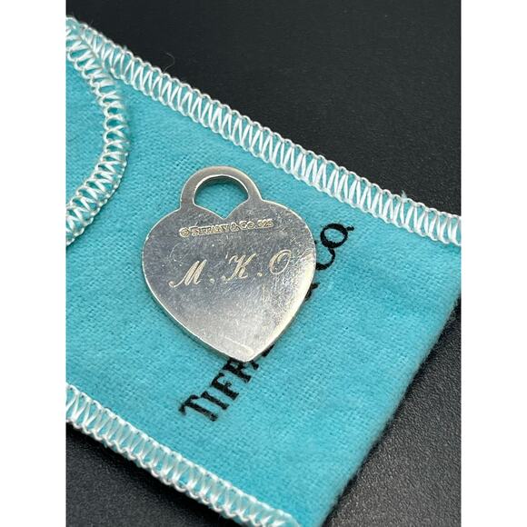 Authentic Tiffany & Co. Sterling Silver Please Return To Tiffany Heart Pendant - Picture 3 of 8